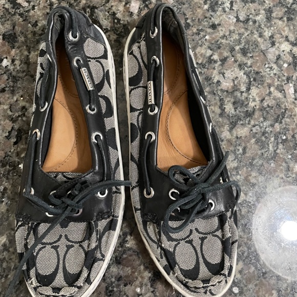 Coach Black and Gray Boat Shoes (size 8.5 M) - Picture 2 of 3